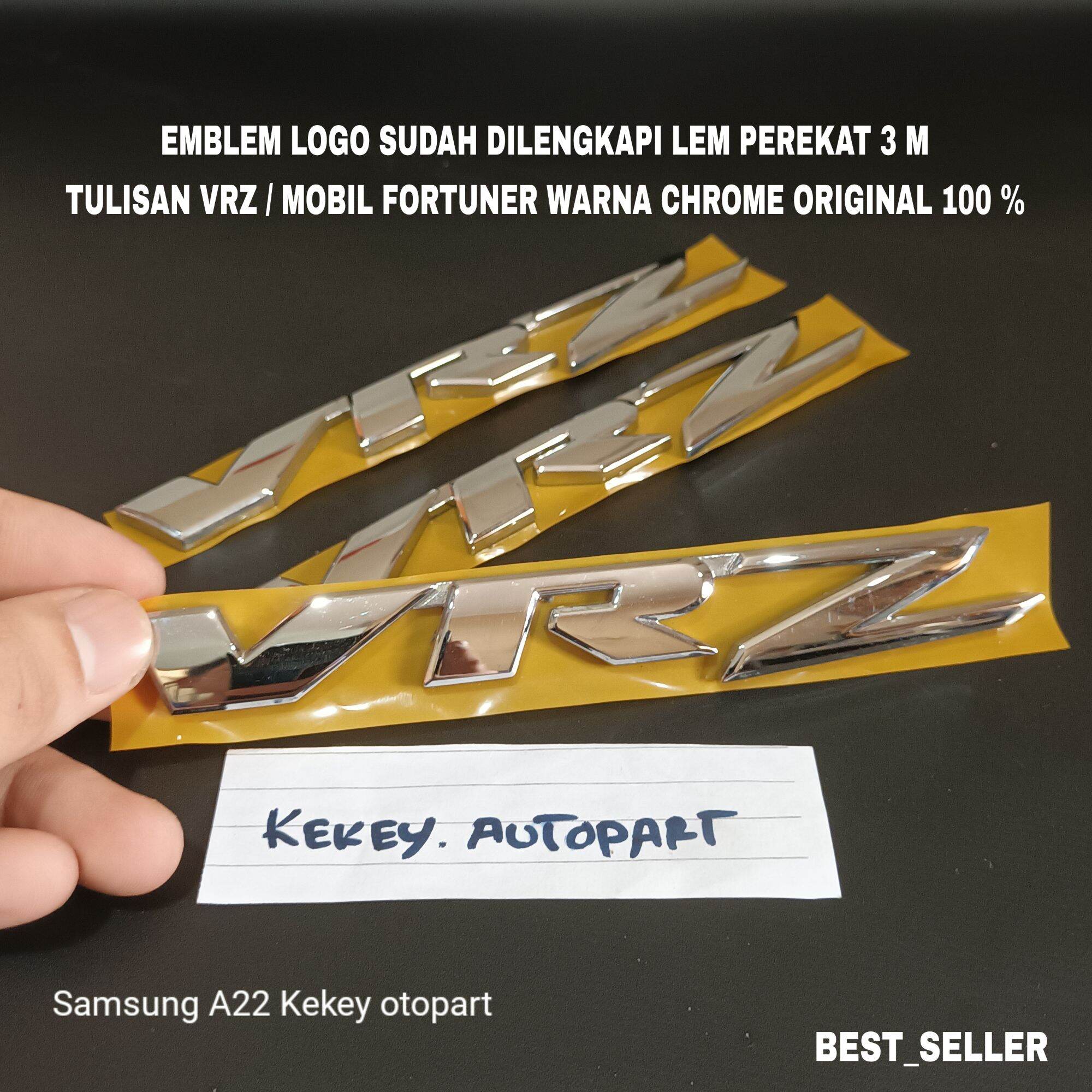 Rear Trunk Logo Emblem with Vrz Fortuner Original Chrome Writing Harga 90,000 rupiah*Gratis Ongkir