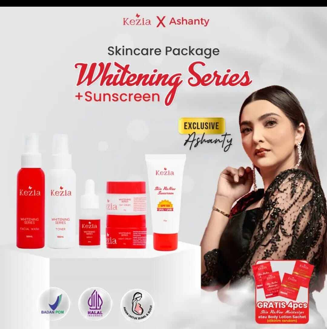 Kezia Beauty Whitening Series Glowing. Free hadiah