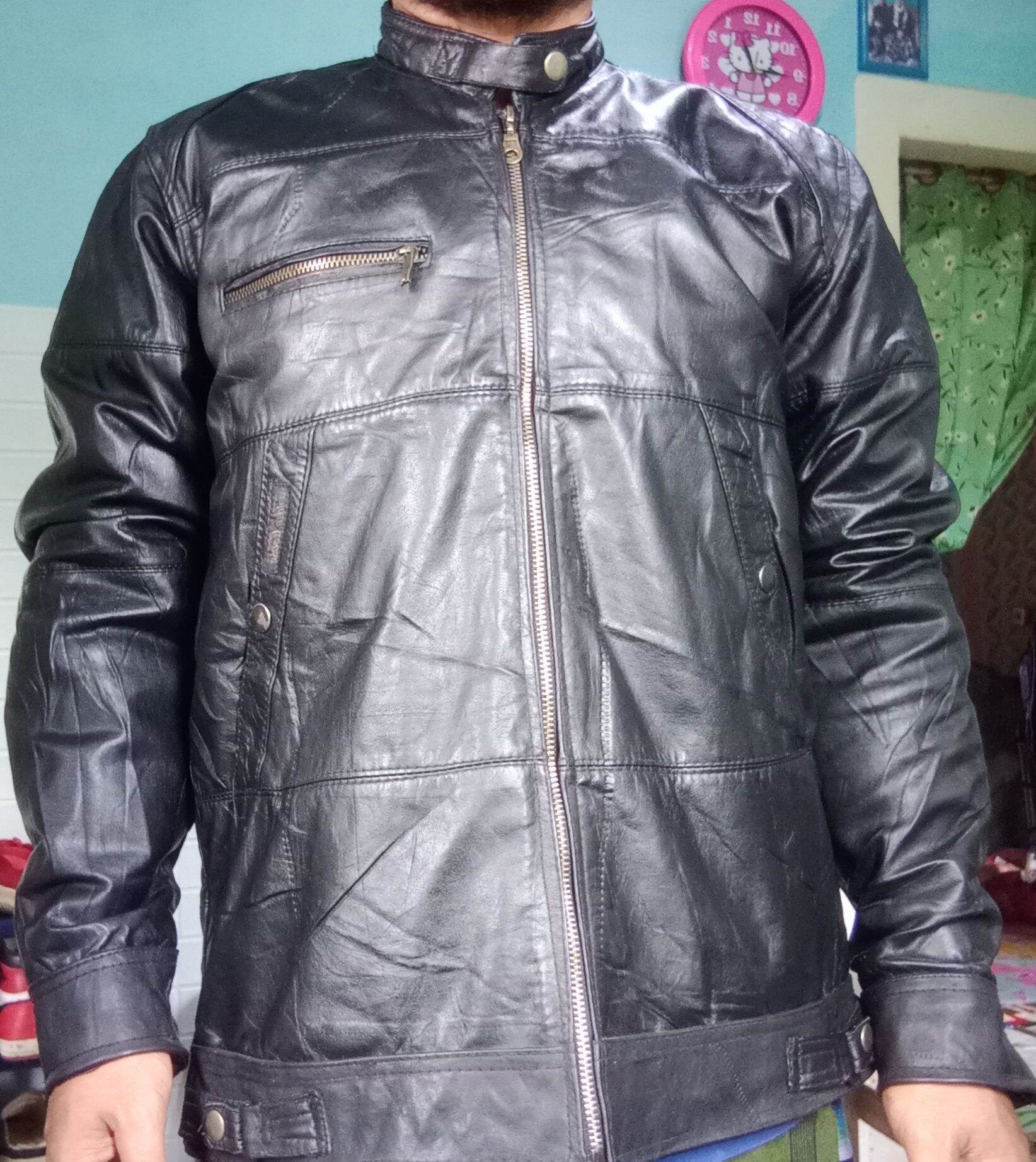 jaket kulit pria sapi jaket motor jaket klasik | Lazada Indonesia