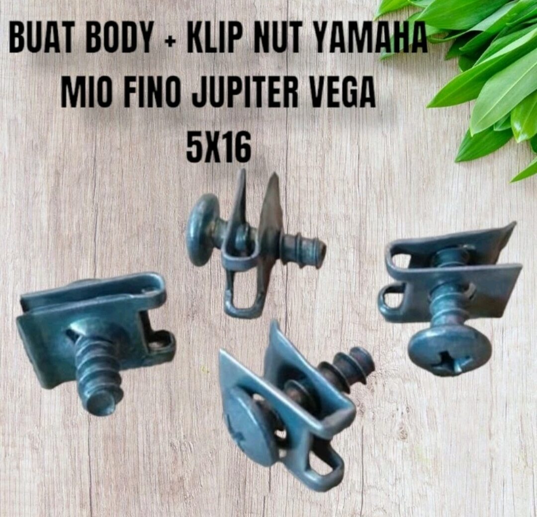 baut body klip Yamaha universal ukuran 5x16 Mio fino X-Ride Jupiter vega Harga 1,000 rupiah*Gratis Ongkir