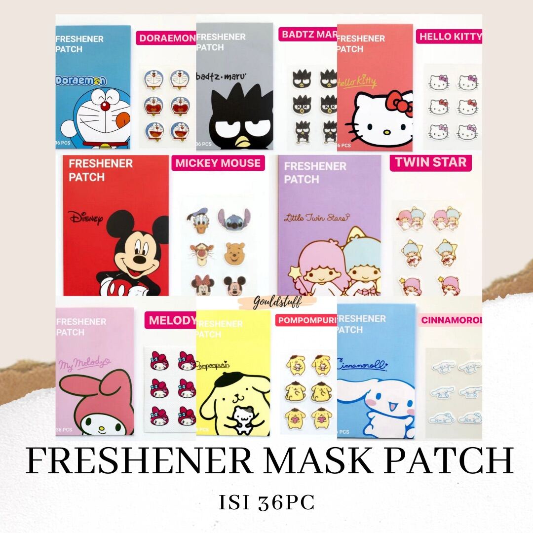 STICKER MASKER AROMA ISI 36PC / FRESHENER MASK PATCH / STICKER MASKER
