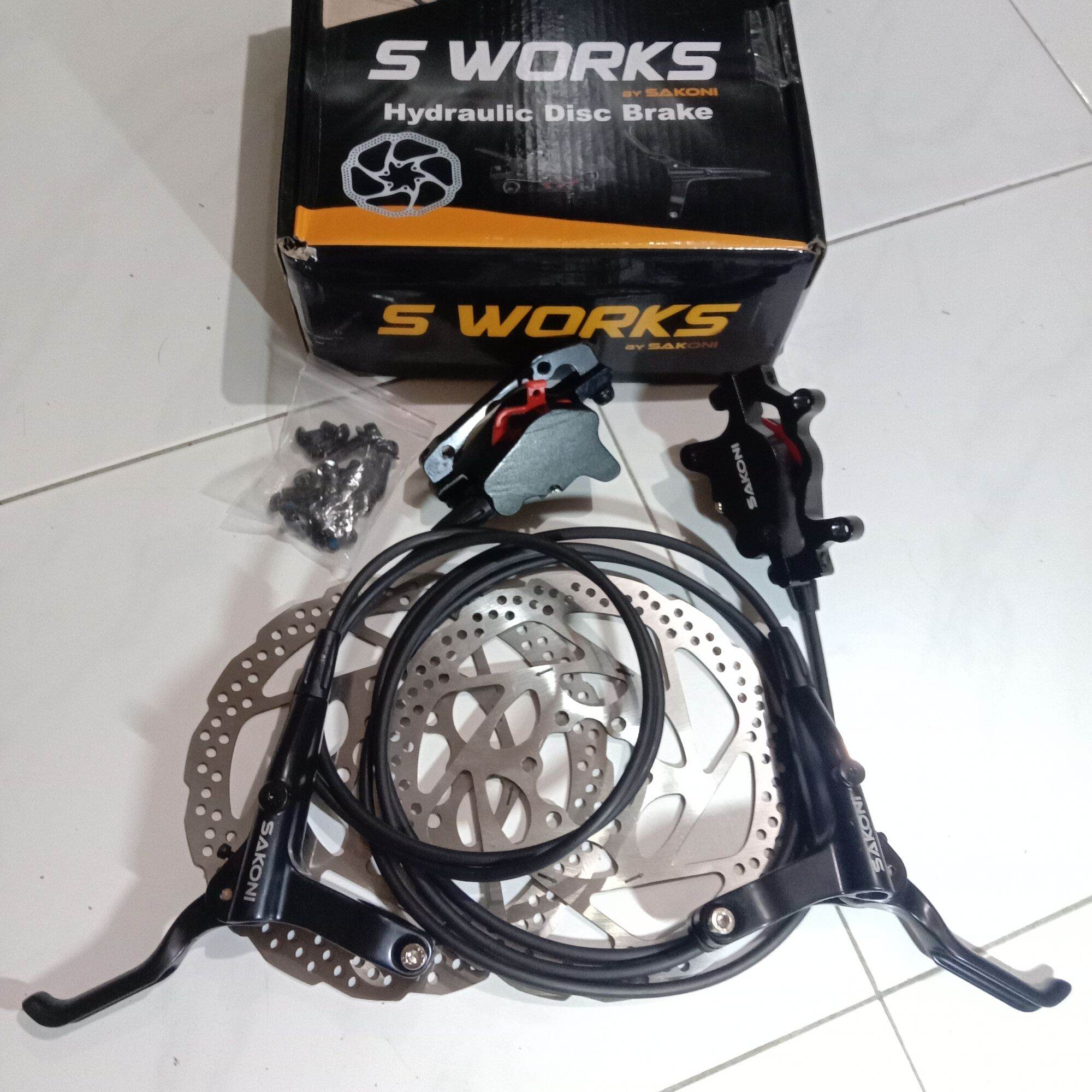 brakeset hidrolik rem discbrake hidrolis brake set sepeda lipat mtb S