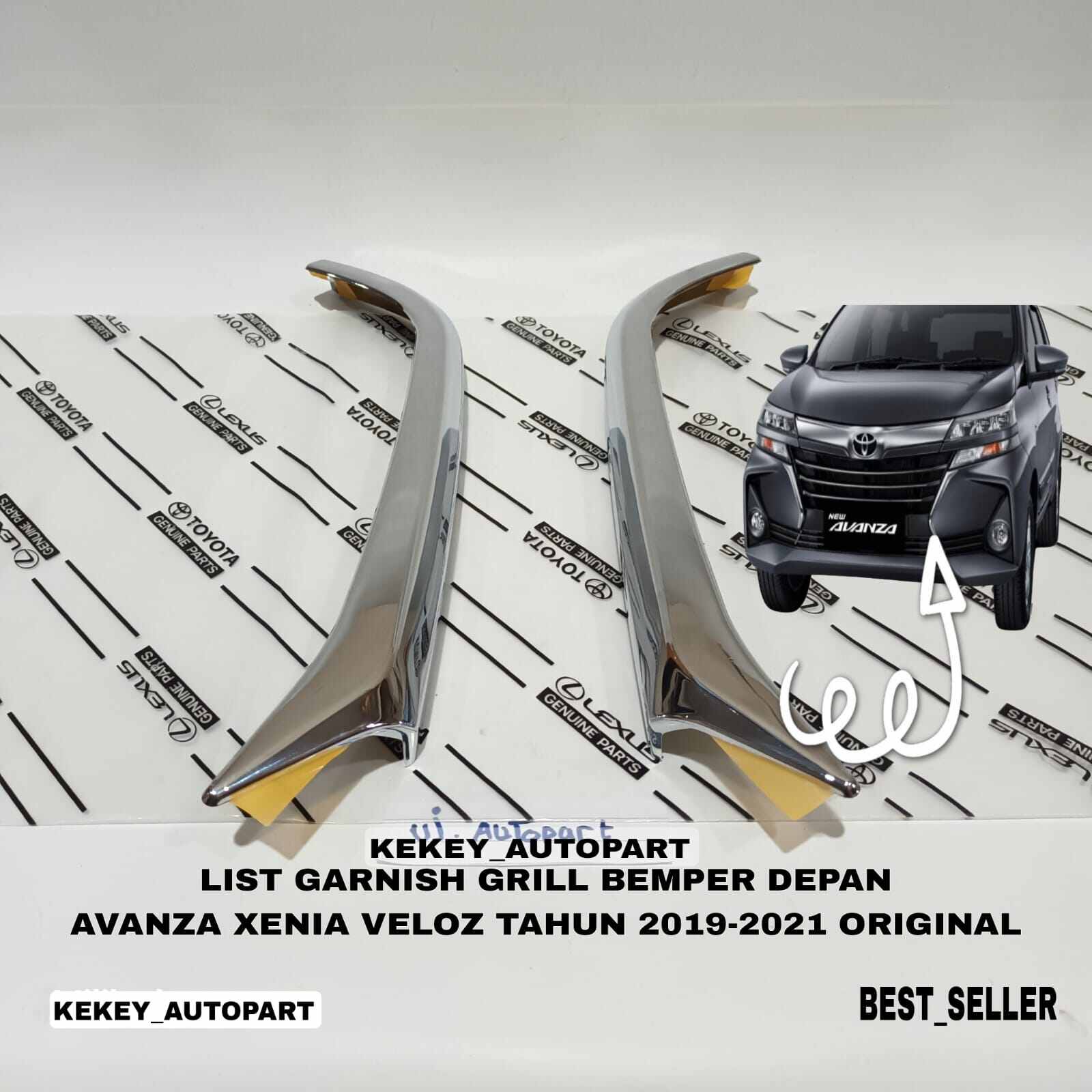 List of Front Bumper Garnish Trims for Avanza Xenia Veloz 2019-2021 Original Harga 90,000 rupiah*Gratis Ongkir