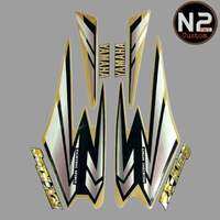Fullset Striping Stiker motor Yamaha Rx king 2002 silver gold lengkap