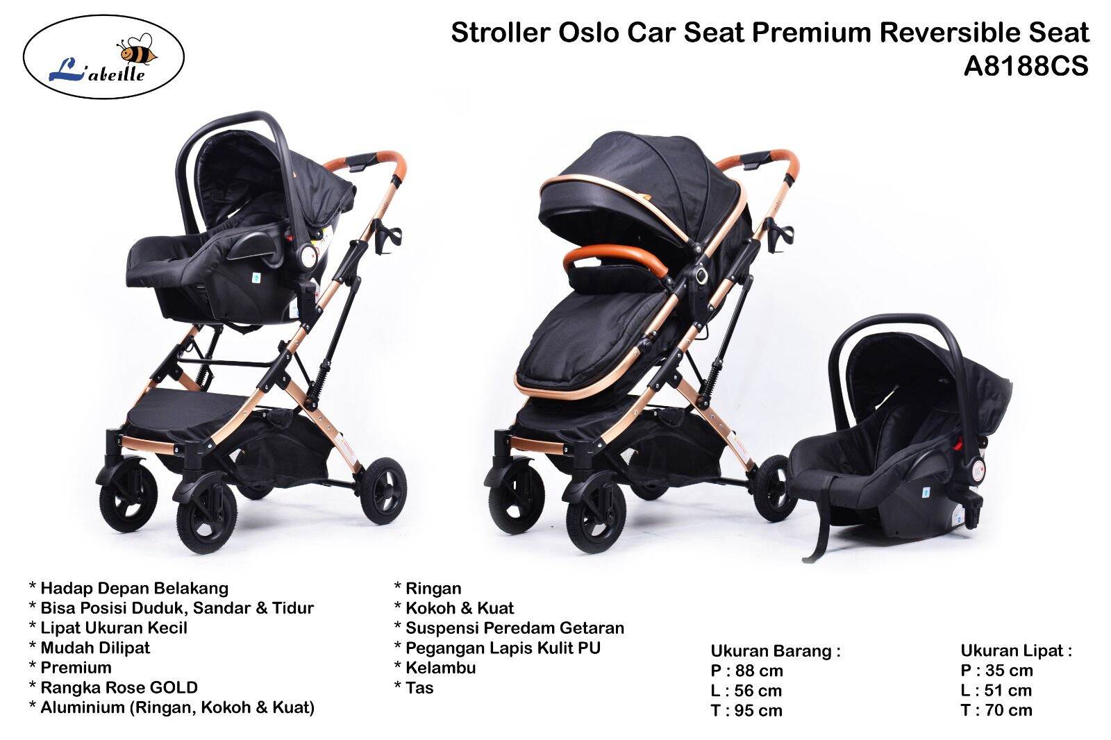 Stroller reversible outlet ringan