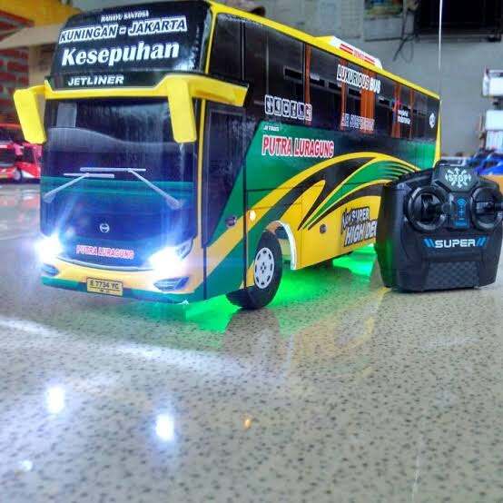 Miniatur Bus Bis Mainan Putra Luragung Remot Lazada Indonesia