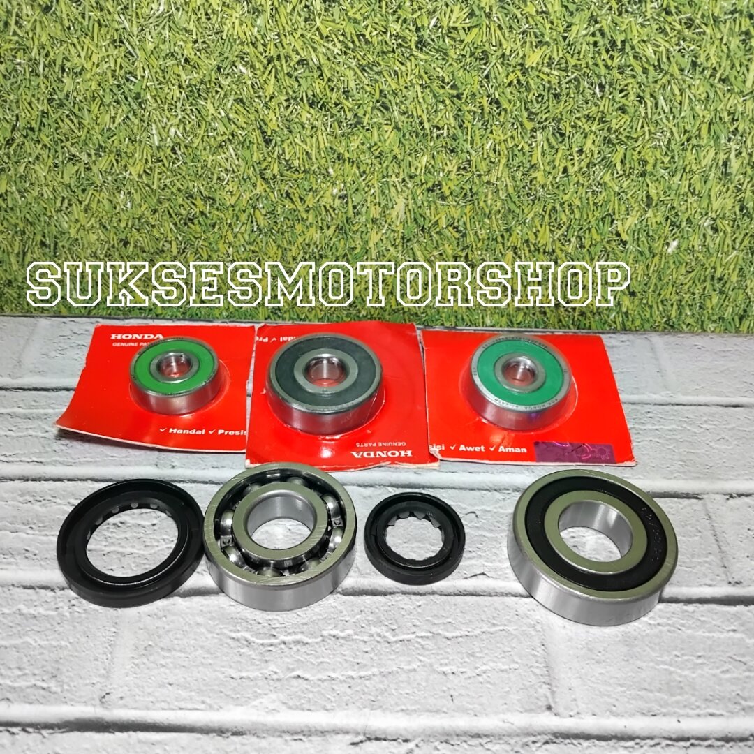 bearing laher rasio komplit + seal as roda belakang dan sil as puly ...