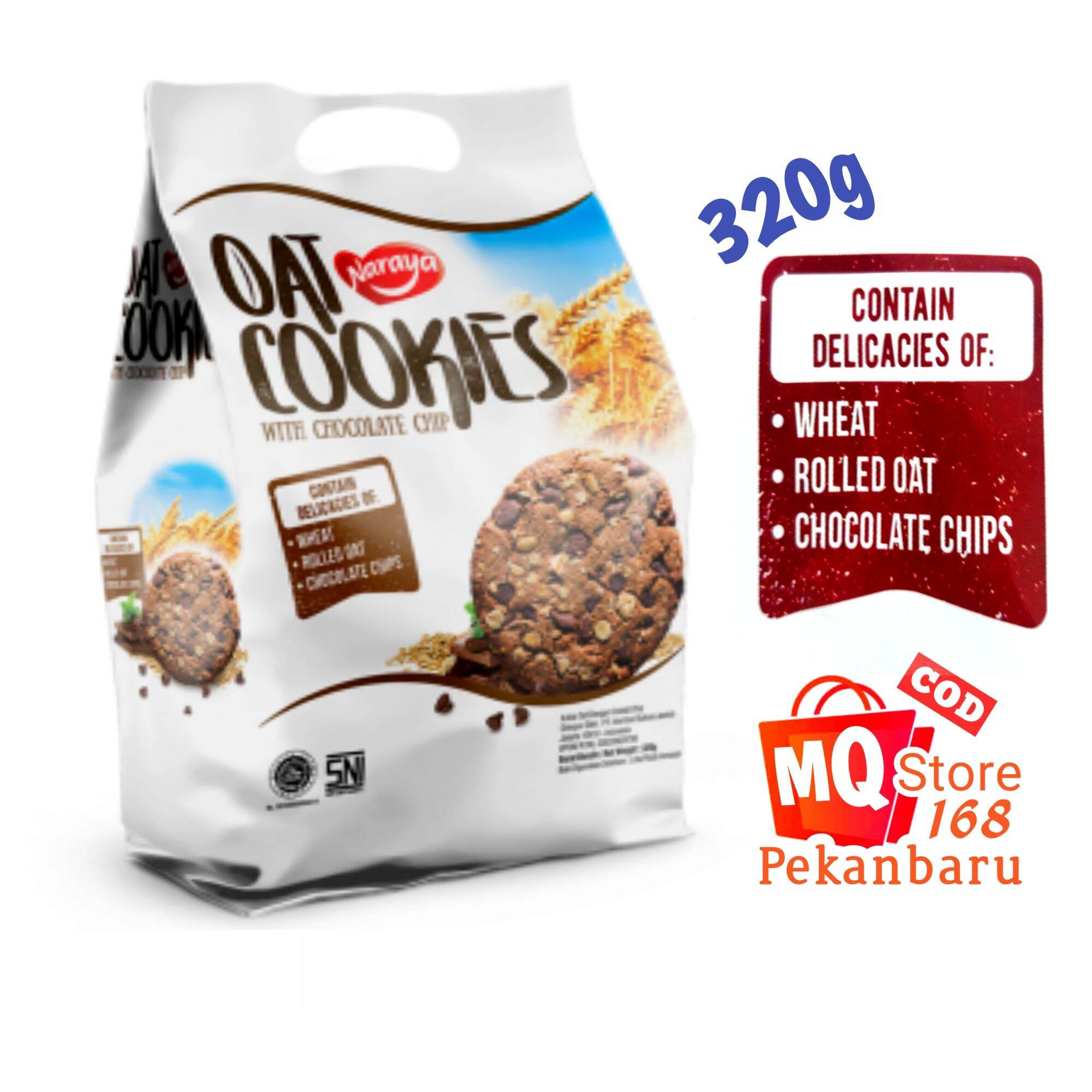 Oat Cookies Naraya - kukis Oat dengan Cokelat chip 320gr | Lazada Indonesia