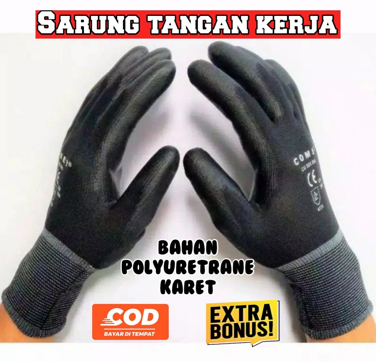 Sarung Tangan Safety Hitam Merk Comet Promaster Shimadll Grosir