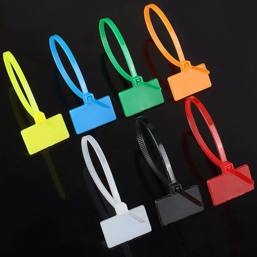 100Pcs Kabel Ties Warna Warni Cable Tie Label Maker Marker Name Tag Label Pengikat 3X150Mm/2.5X100Mm