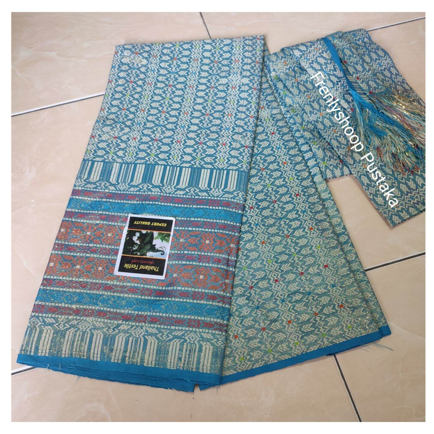 Kain Songket Set Selendang Thailand Bahan Kain Songket Set Selendang