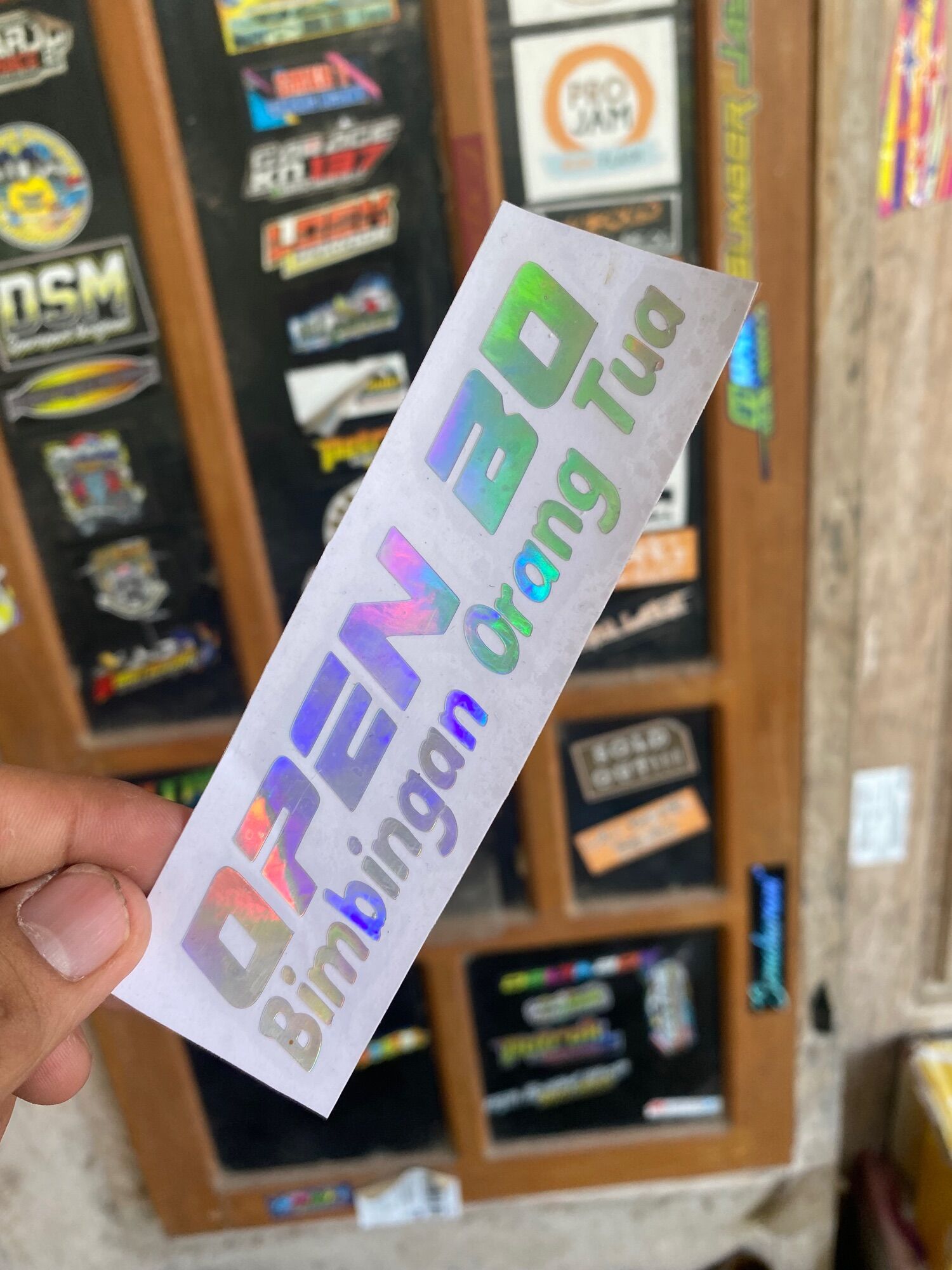 STICKER CUTTING HOLOGRAM VIRAL STIKER OPEN BO STIKER MOTOR STIKER HELM ...