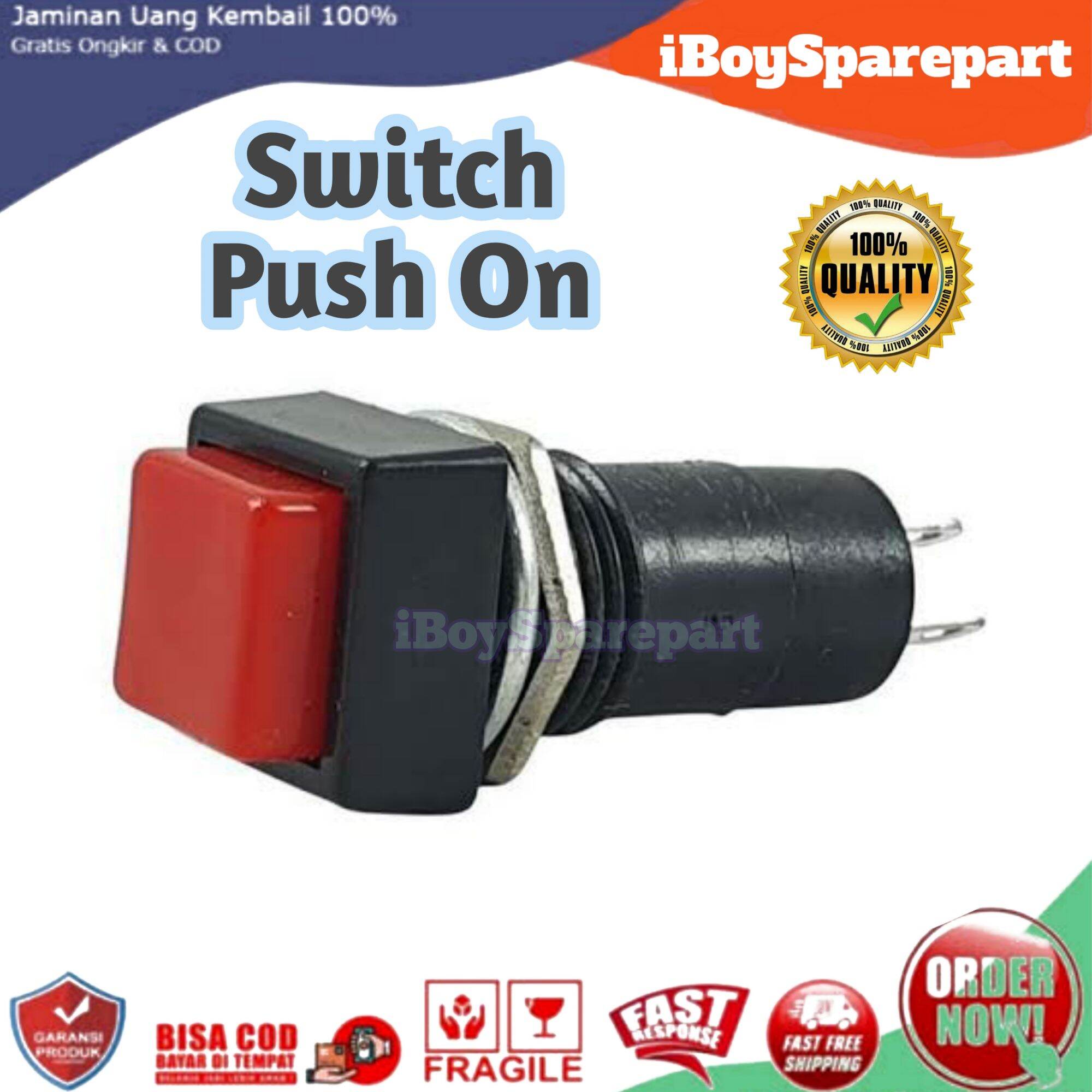Switch Push On Kotak 2 Pin Saklar 2pin Tombol 2 kaki Toggle Button ...