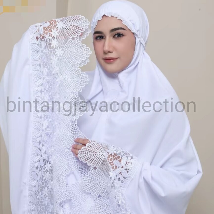 Pradani Cotton Mukena Mixed White Clean
