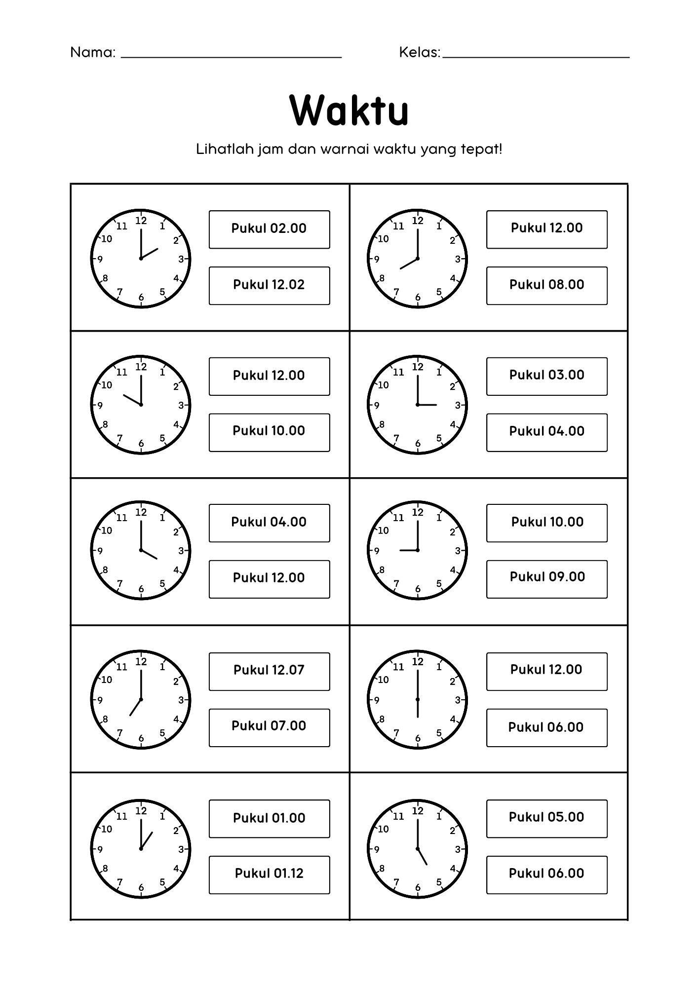 LKPD matematika kelas 1 SD