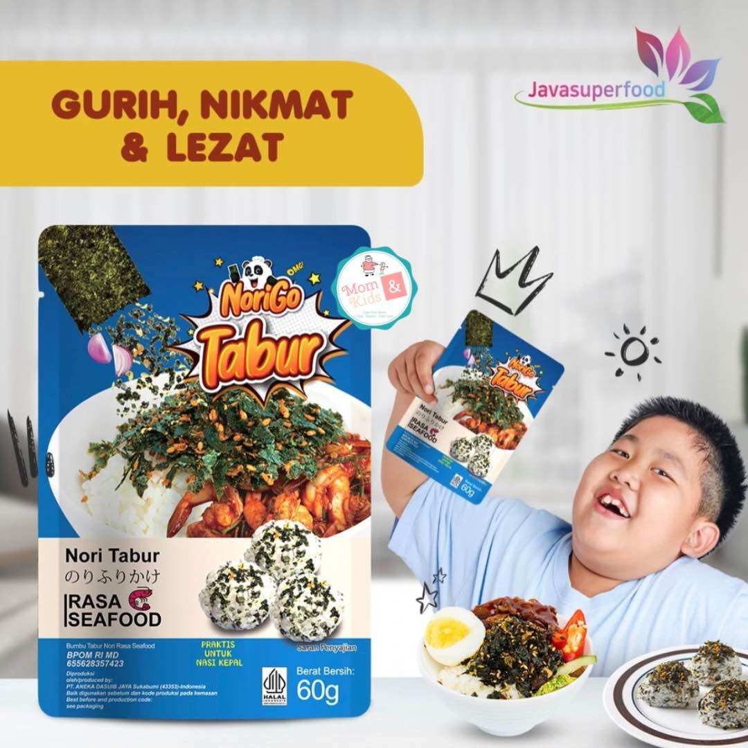 NORIGO NORI TABUR RUMPUT LAUT PANGGANG 60GR | ABON NORI RUMPUT LAUT | SNACK CEMILAN MPASI BAYI ANAK