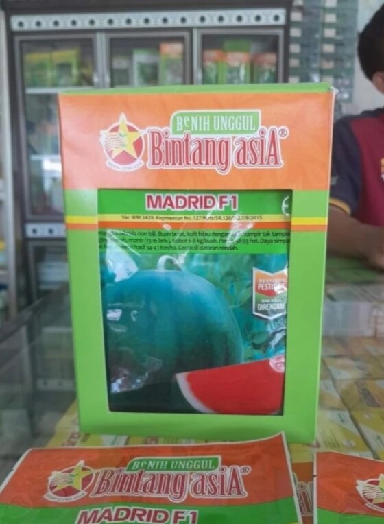 Benih Semangka Madrid F1 20gram Harga 185,000 rupiah*Gratis Ongkir