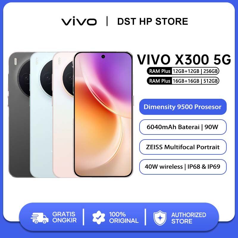Vivo X300 5G 12/256GB 16/512GB 6040mAh battery dimension 9500 Vivo newest 2025 official warranty Harga  14,999,000 Ringgit*Penghantaran Percuma