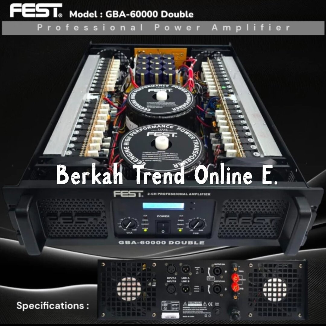 Power Audio Systeam Amplifier FEST GBA 60000 Double Originl CLass Gb