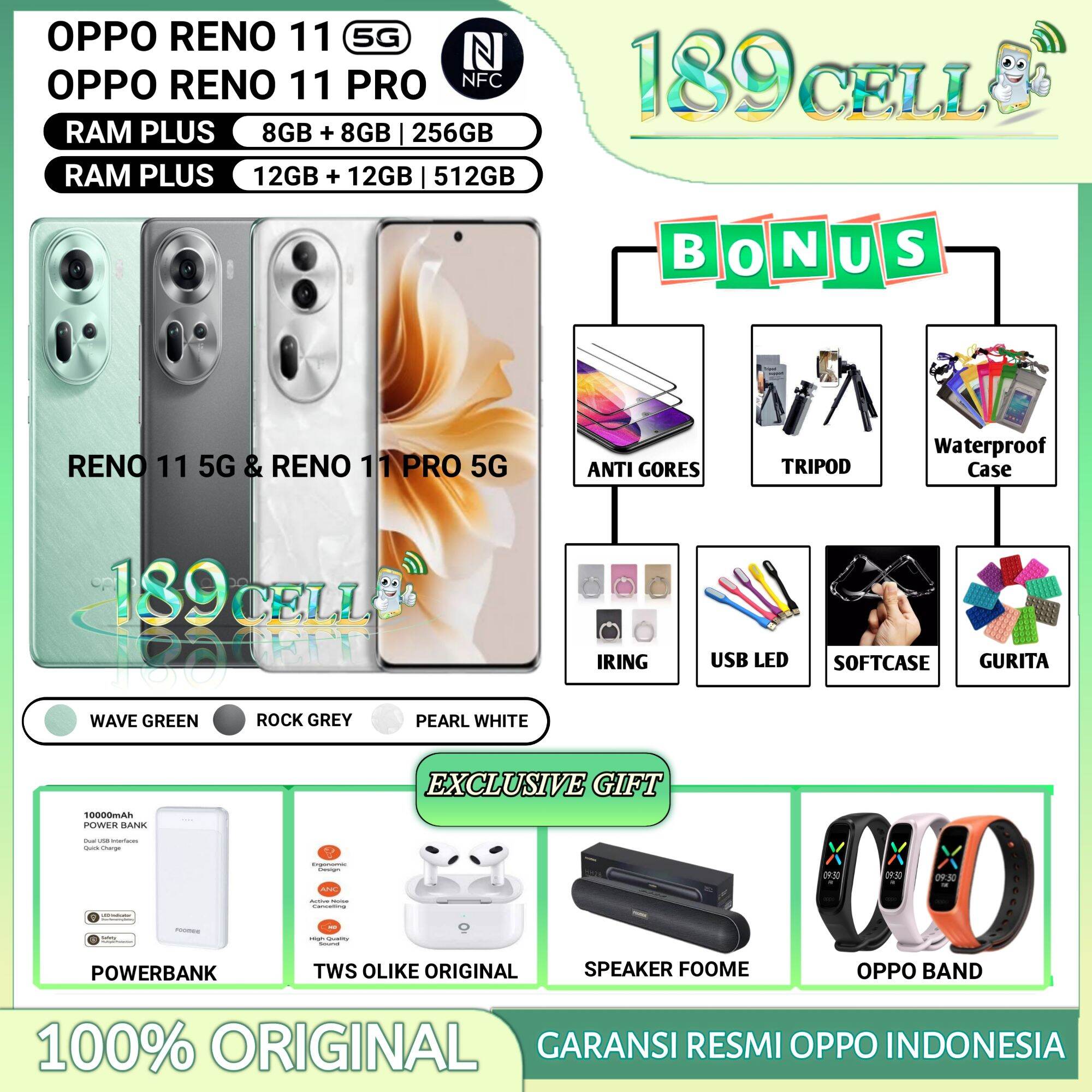 Oppo Reno 11 5g 8/256Gb | Oppo Reno11 Pro 5g Ram 12/512 Gb Official Warranty Harga  2,699,900 Ringgit*Penghantaran Percuma