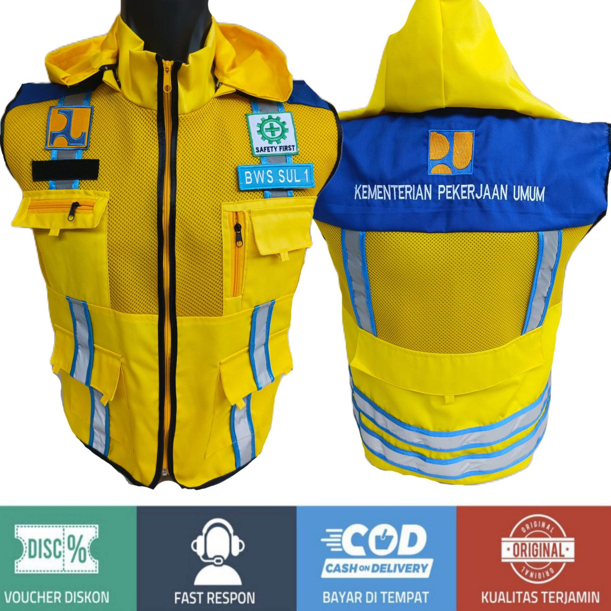 Rompi PUPR Safety Kementerian Pekerjaan Umum Bisa Custom Design ...