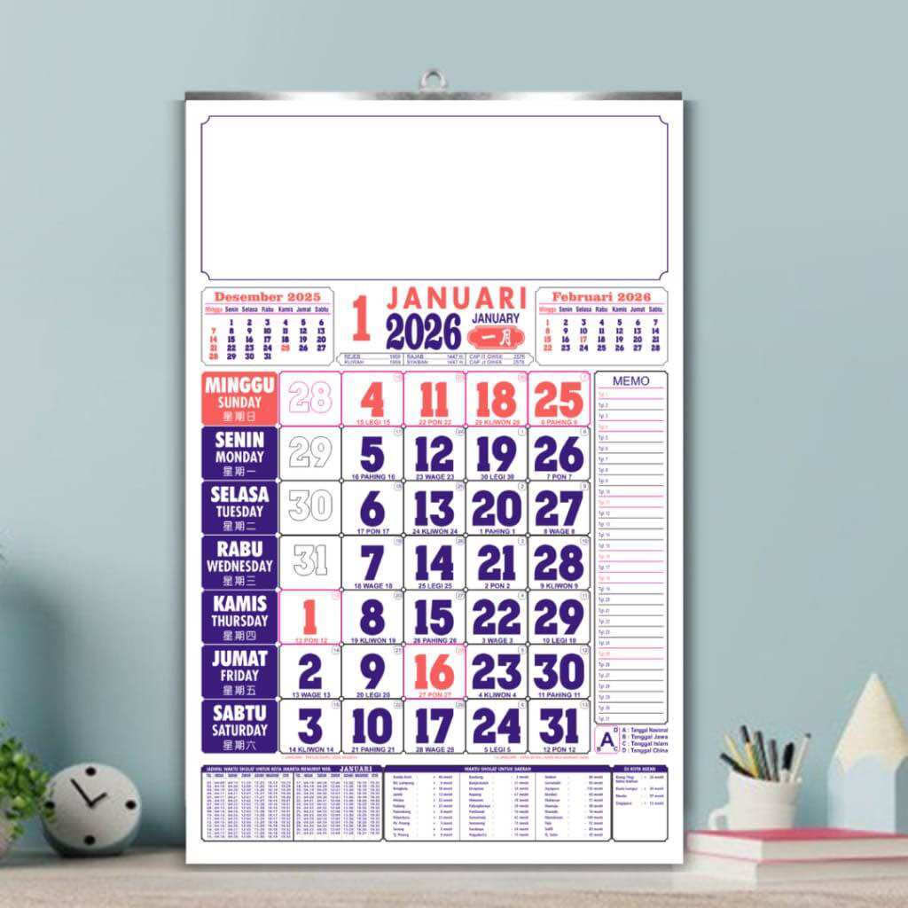 Kalender Dinding 2026 Lengkap