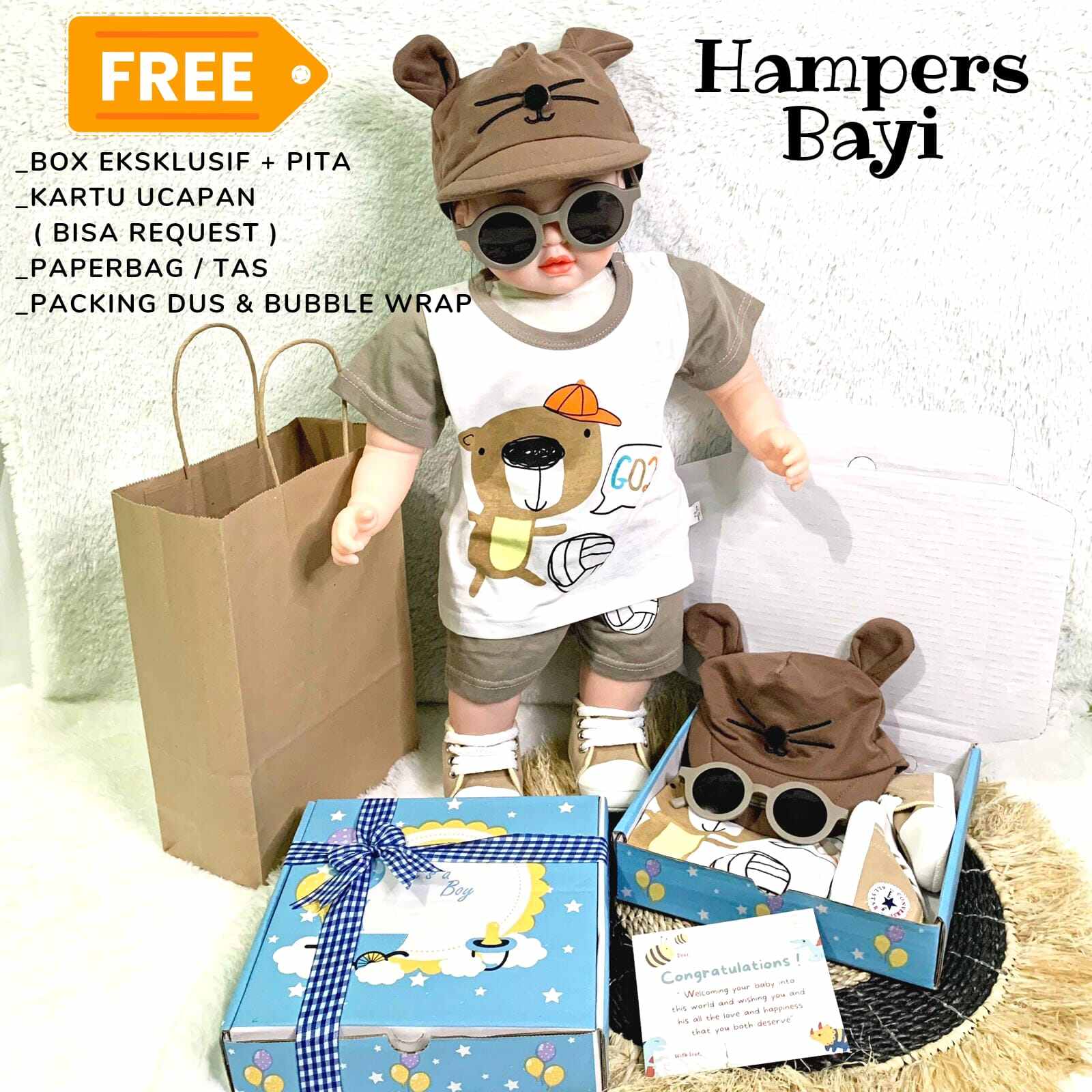 Hampers Setelan Bayi laki-laki / kado lahiran