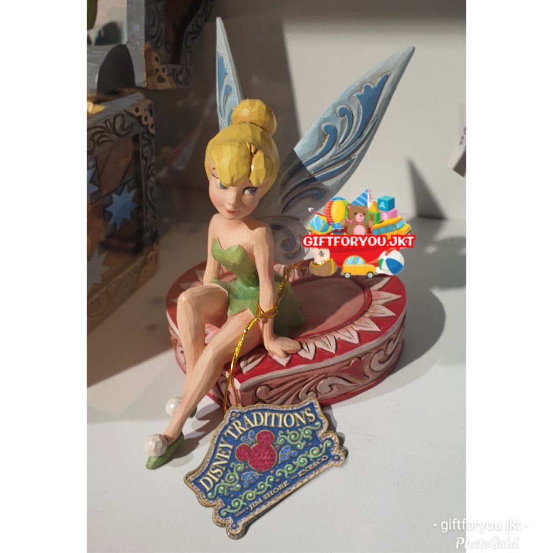 Disney Traditions Tink Sitting on Heart Figure Tinker Bell