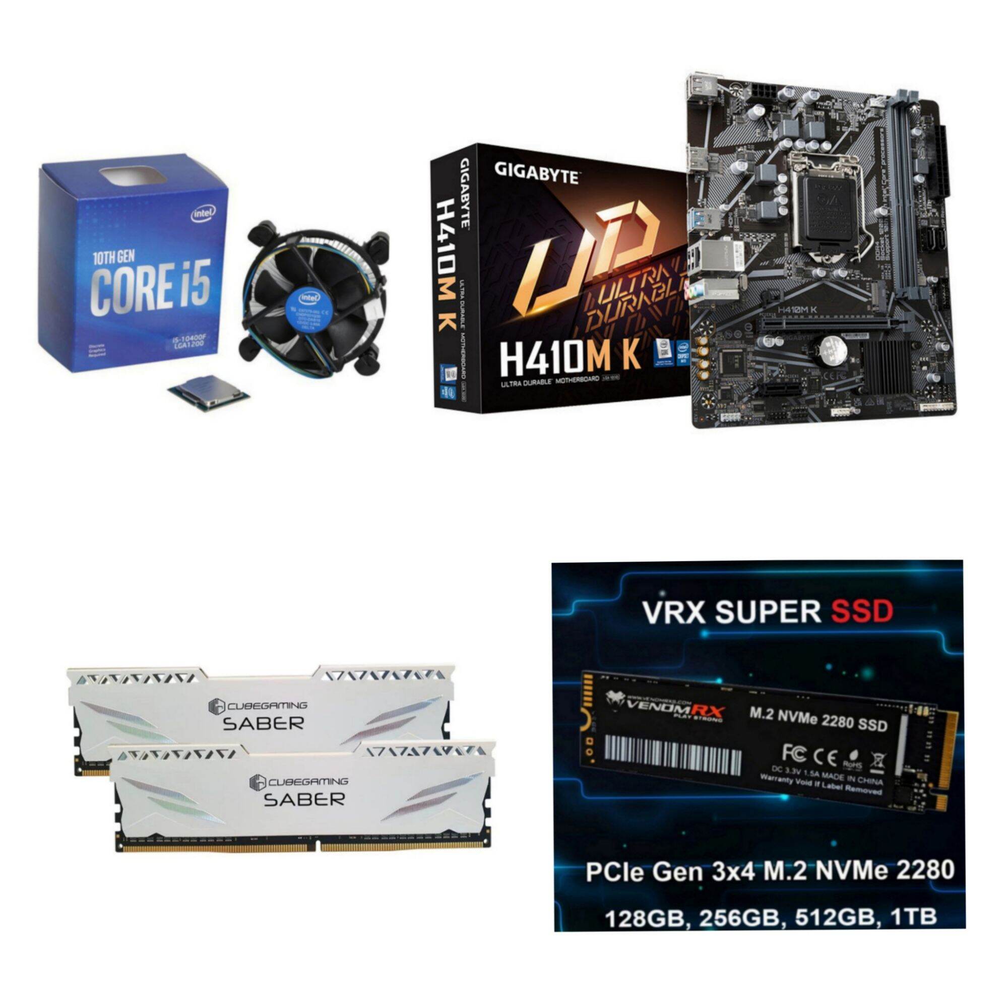 Paket Processor Intel Core i5 10400 / i5 10400F Box Gen 10 H410 LGA ...
