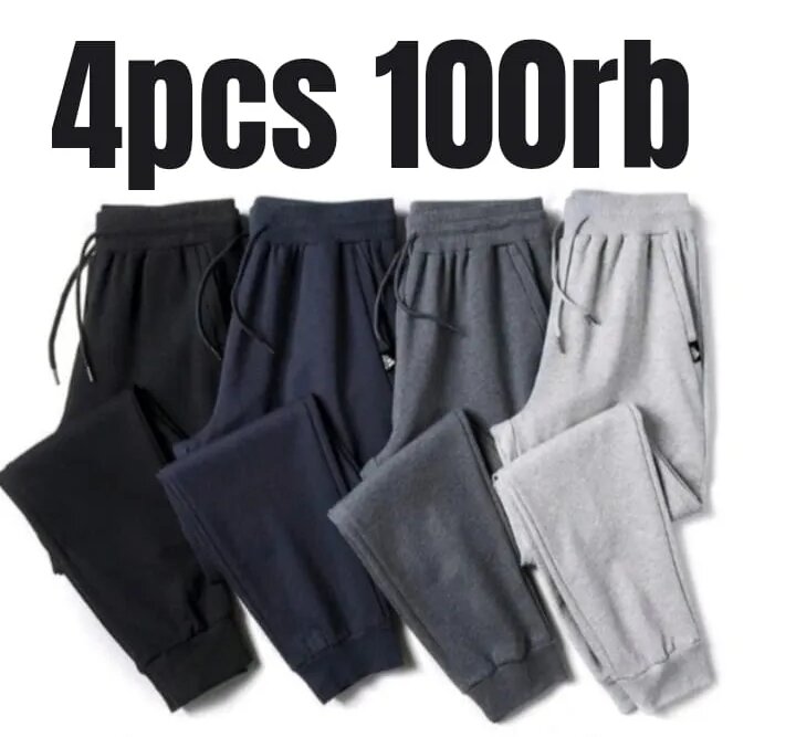 100 RIBU 4PCS CELANA JOGER PRIA SURFING DISTRO PREMIUM TRAINING JOGGER TRACKPANT SWEAT JOGER JOGGING Harga 30,000 rupiah*Gratis Ongkir