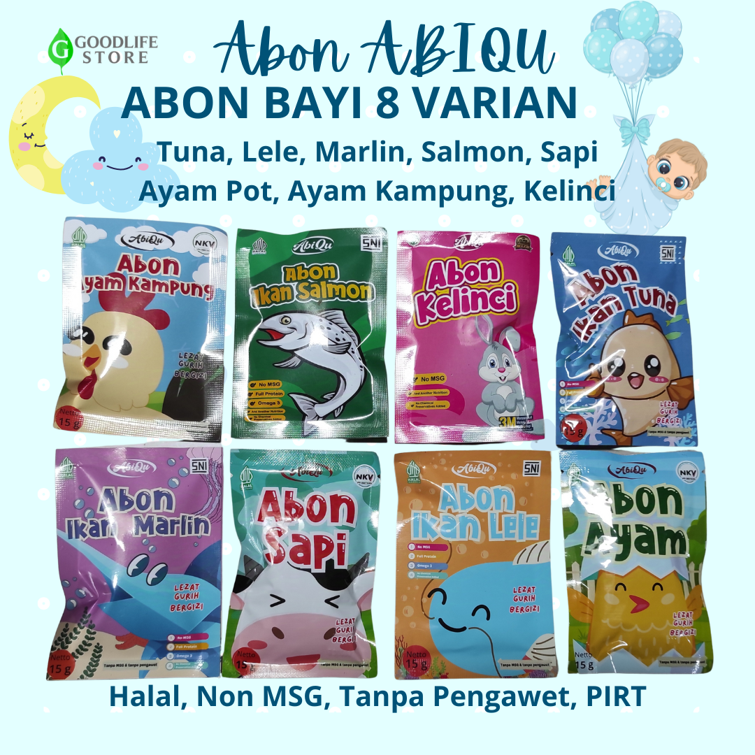 Abon Bayi Anak Mpasi Non MSG BB Booster Salmon Tuna Marlin Lele Sapi Ayam Kelinci