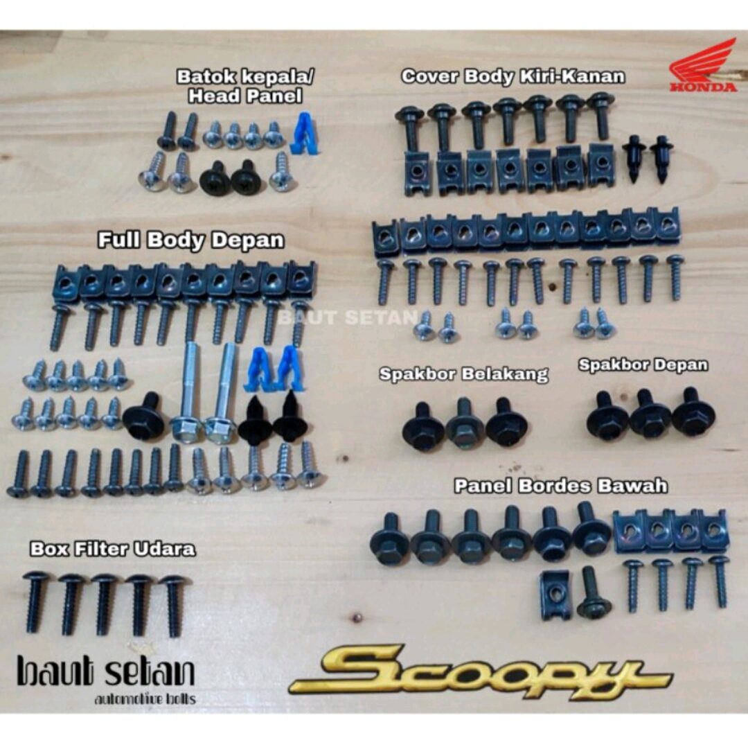 Baut Full Set Body Honda Scoopy Fi Baut Lengkap Body Scoopy Fi Lazada