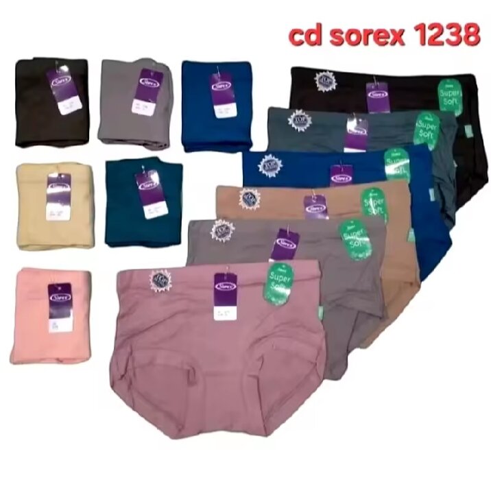 6 Pcs of Sorex Women's Panties for Adults and Teenagers, Soft Material, Comfortable to Wear Harga 35,000 rupiah*Gratis Ongkir