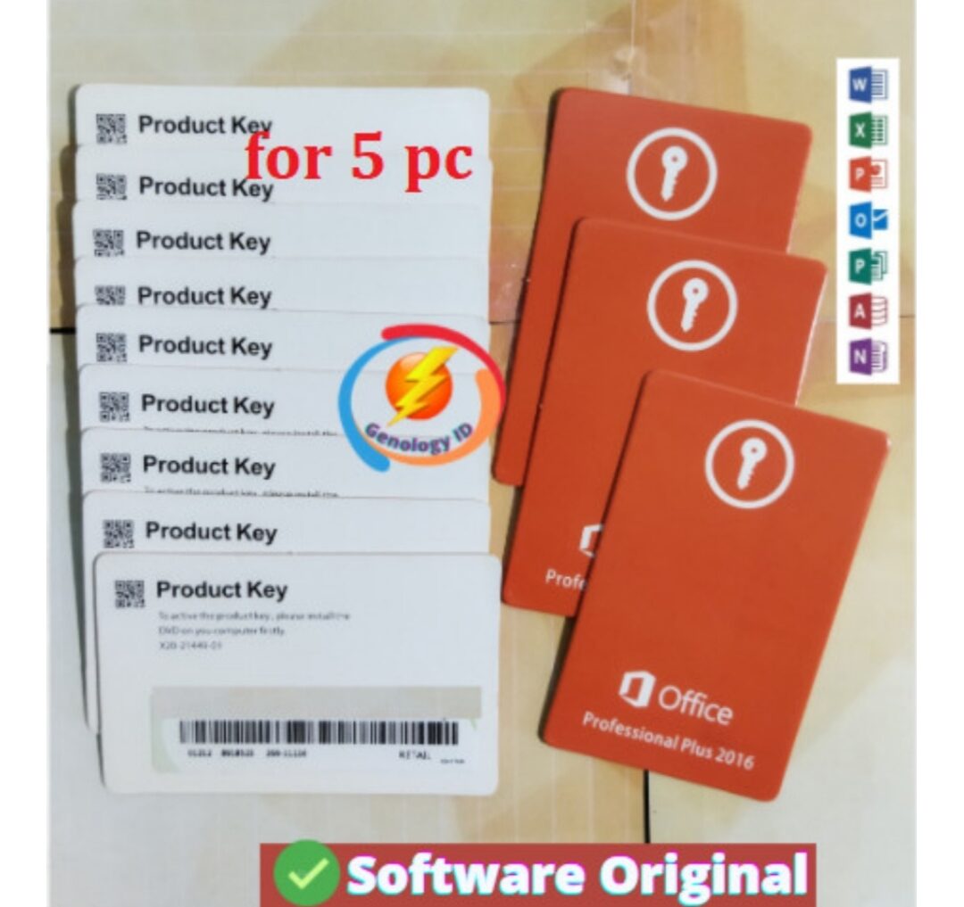 Lisensi Microsoft office 2016 key card 1 key For 5 Pc Lazada Indonesia