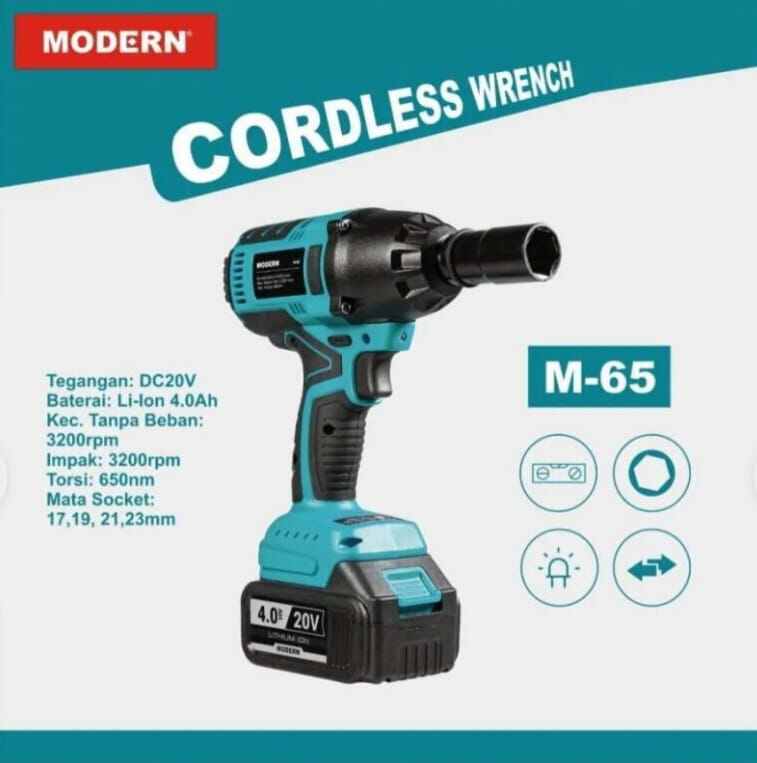 IMPACT WRENCH MODERN M65 M 65 M65 Mesin buka baut Torsi Besar 650 NM
