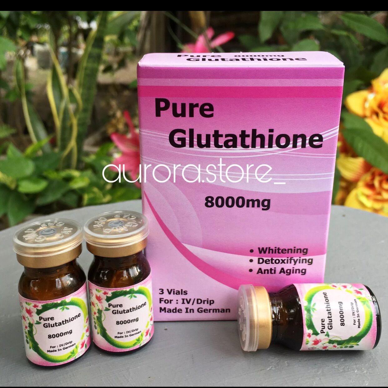 pure glutathione 8000mg Pure glutathione 8000mg box suntik putih infuse whitening Produk Pemutih  Kulit - Lazada