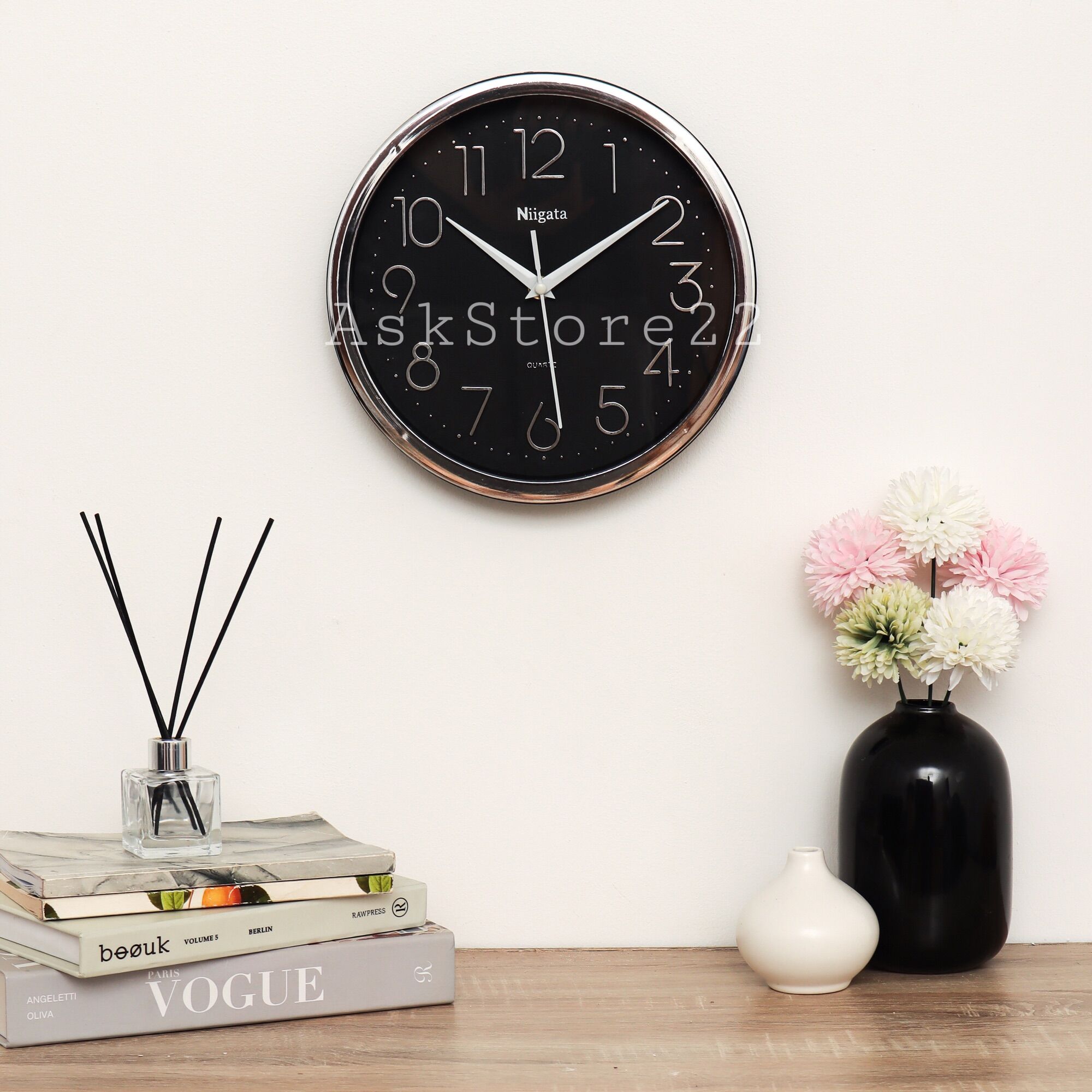 Jam Dinding / Jam Dinding Minimalis / Jam Dinding Quartz / Angka Timbul