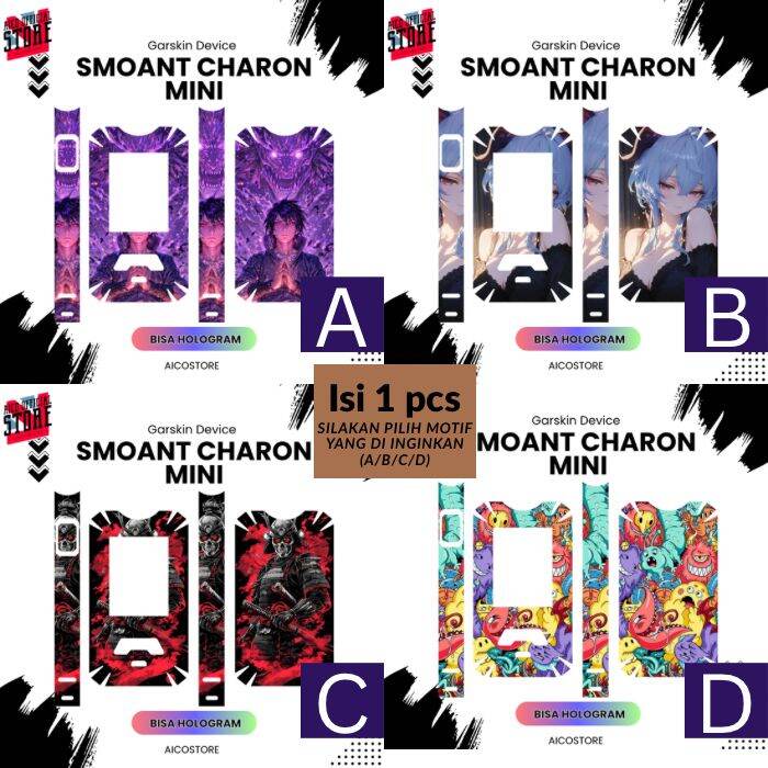 Hans Project - Garskin Sticker Cutting Smoant Charon Mini Full Body Hologram & Non-Hologram Can Be Customized Harga 45,000 rupiah*Gratis Ongkir