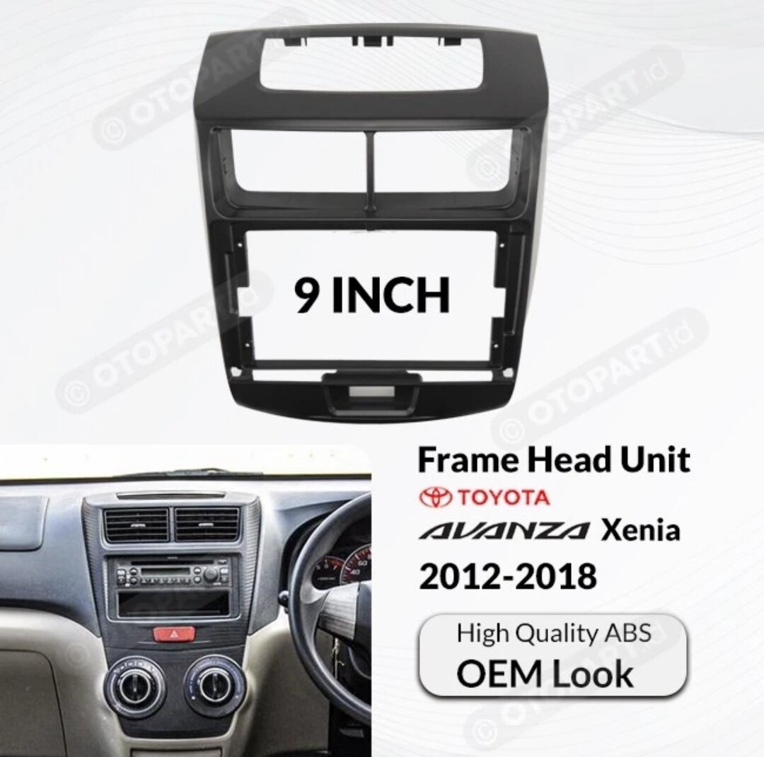 Frame Head Unit Toyota 9inch 2012 2018 Frame Avanza 9inch Frame Xenia