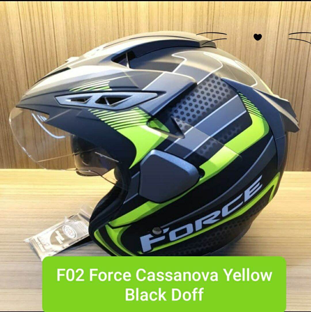 Helm force standar SNI double visor Half Face daleman helm bisa di