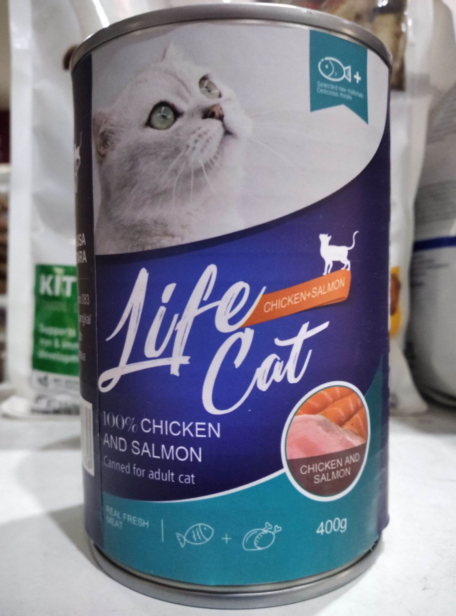 life cat chicken salmon