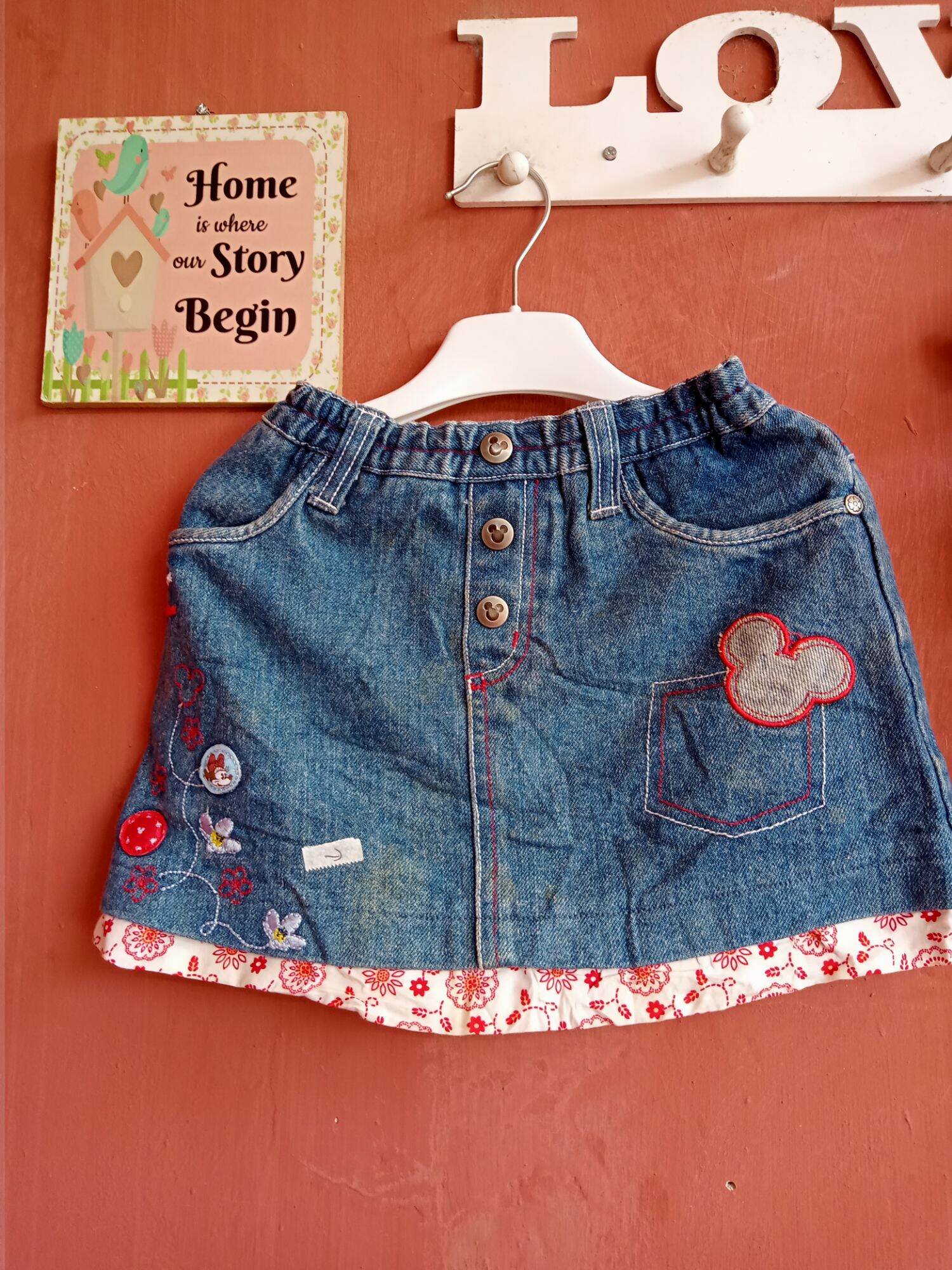 Rok Jeans Anak Disney Miki Mouse Untuk Anak 4Tahun | Lazada Indonesia