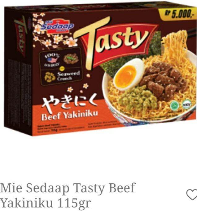 Mie Sedaap Tasty Ayam Geprek Bakmi Ayam Beef Yakiniku Lazada Indonesia