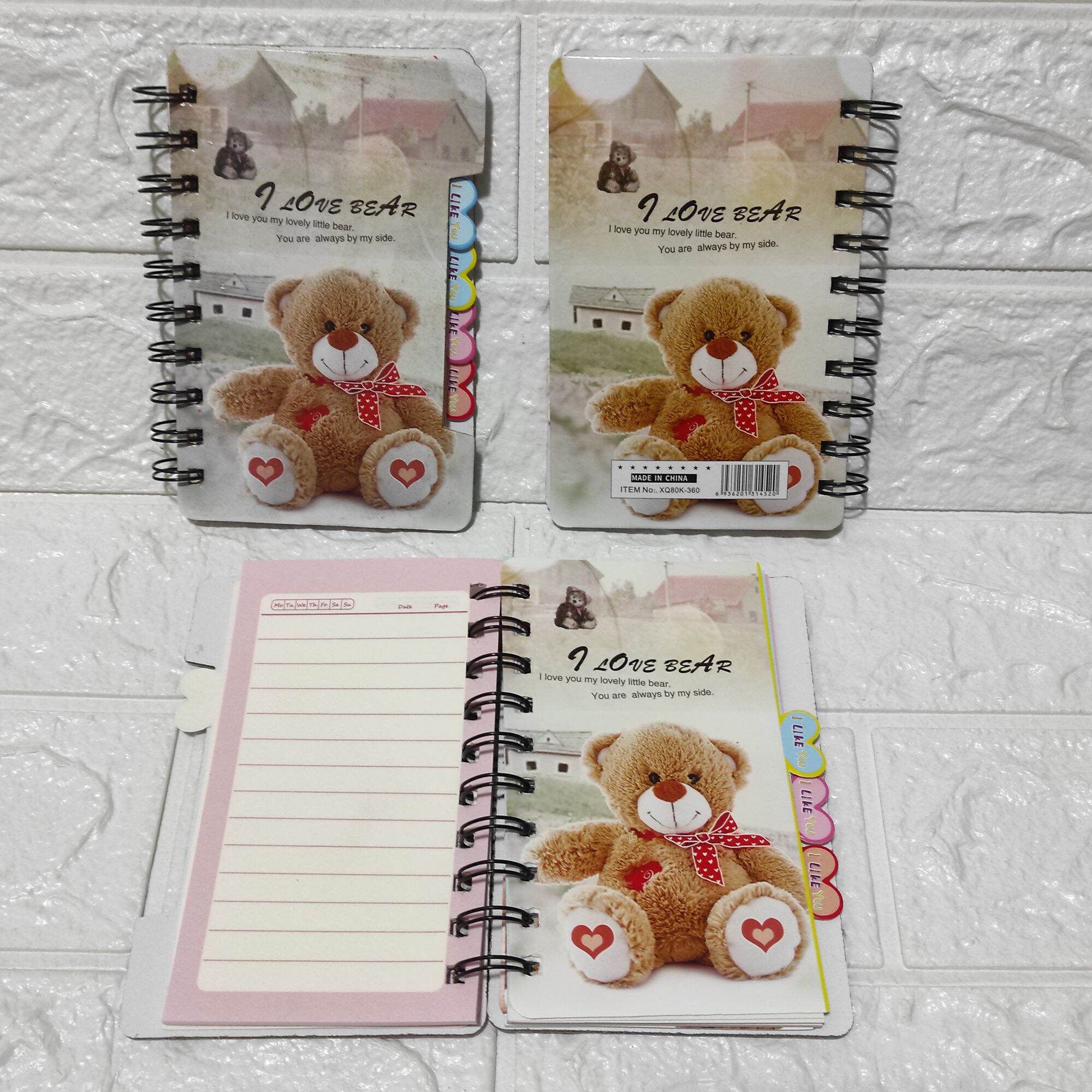 Diary Bear - Bear Diary - Diary Beruang - Notes Kertas Berwarna - Diary ...