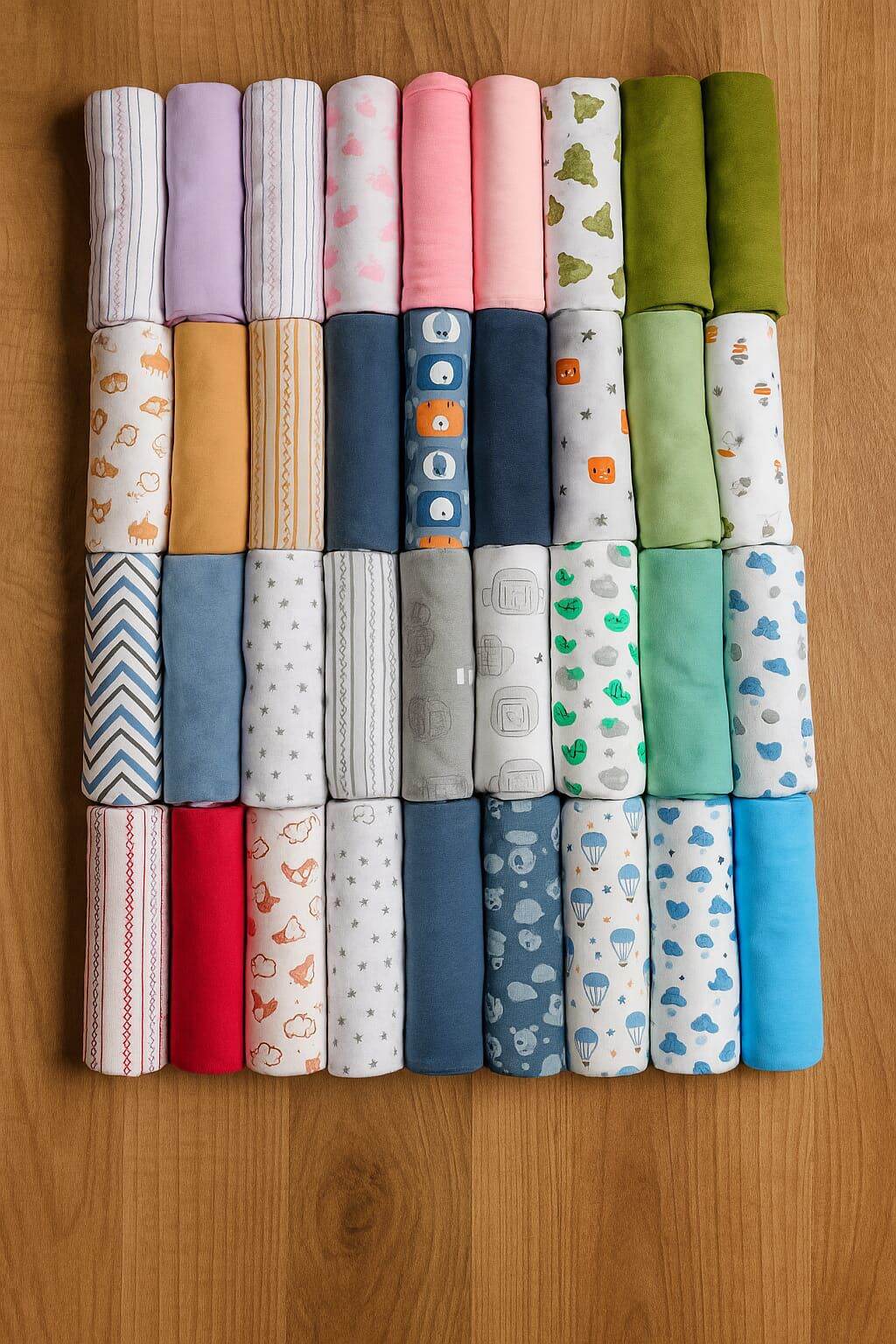 6 Pcs Bedong Bayi Ukuran Jumbo 110 x 90 Cm Bahan Kaos Premium Tebal dan Halus / Pernel / Perlak