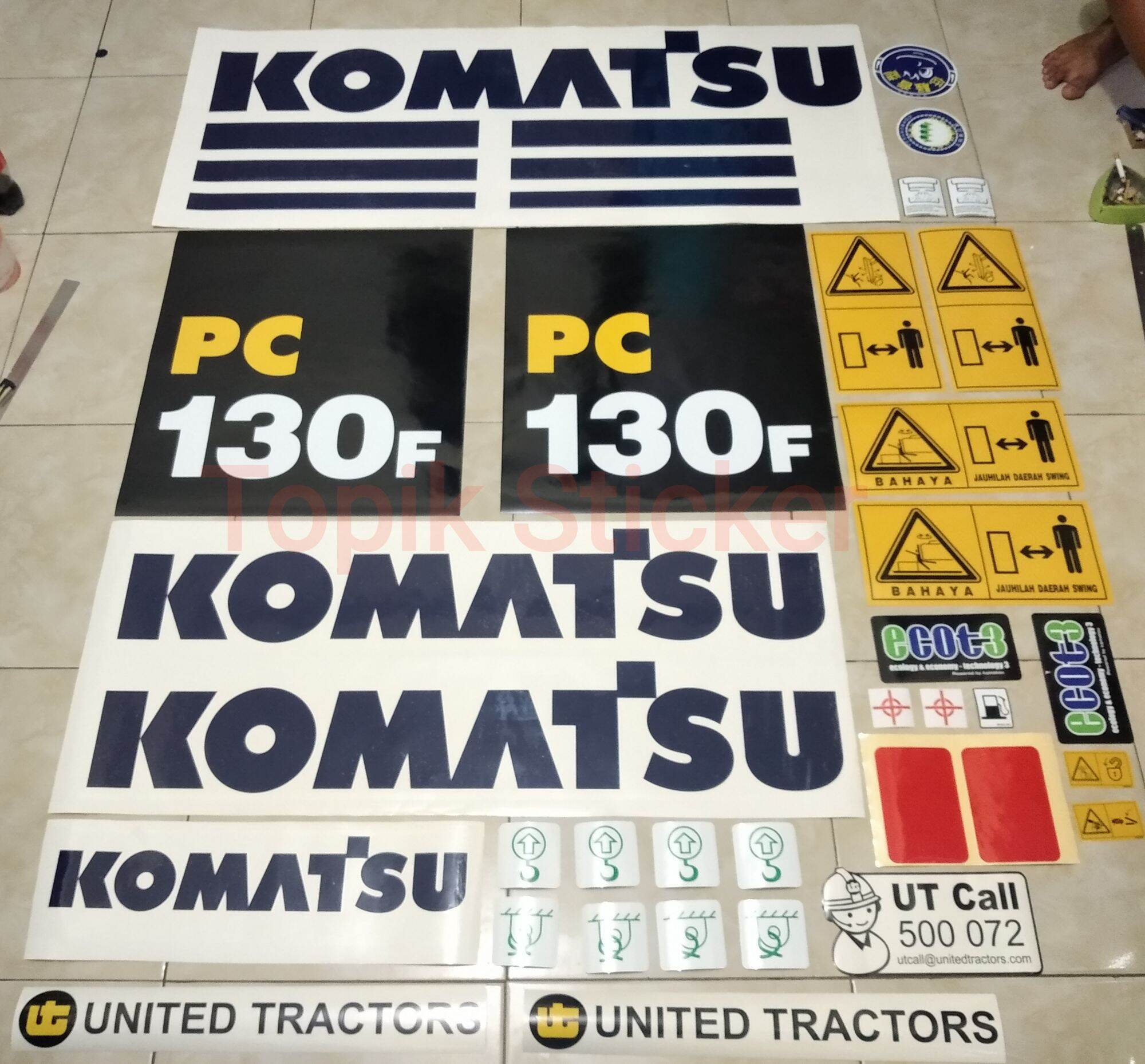 Stiker Excavator Komatsu Pc130f Decal Alat Berat Lazada Indonesia 6028