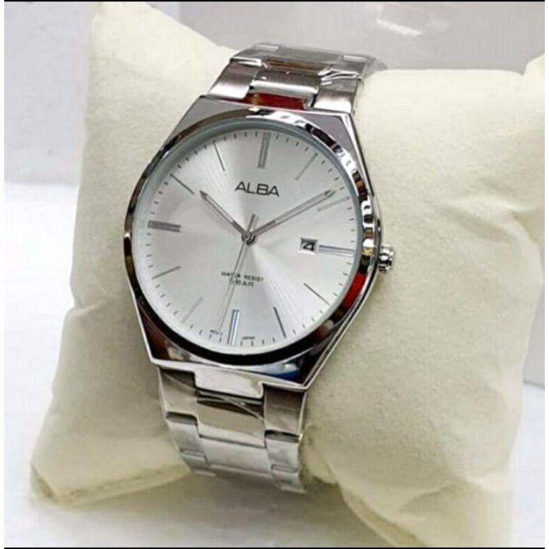 Alba Men's Watch Waterproof Stainless Chain ​​Active Date Free Battery Backup Bakureh Watch