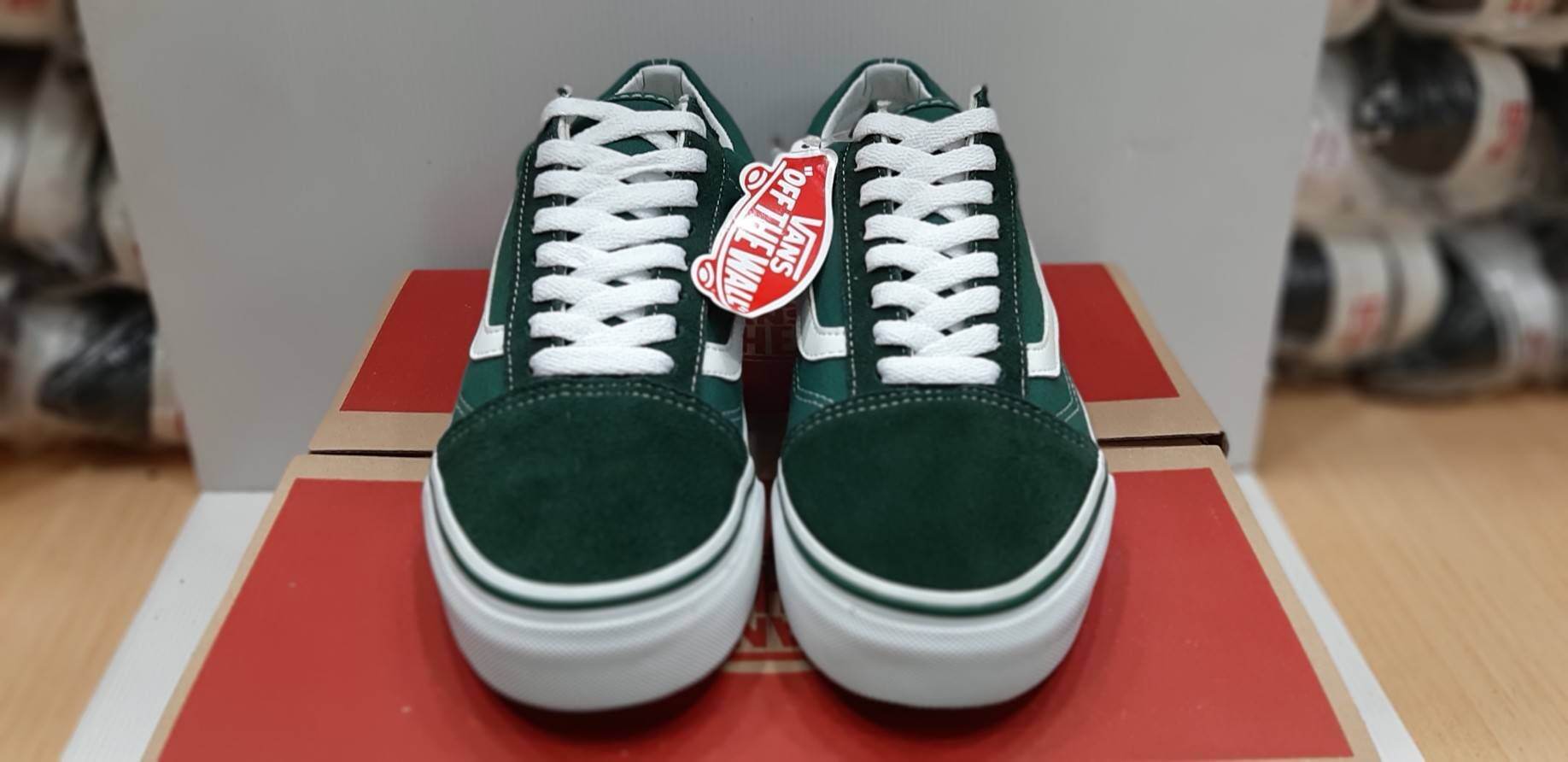 Skool Deep Green Vans Deep Grass Green Authentic Vans Shop