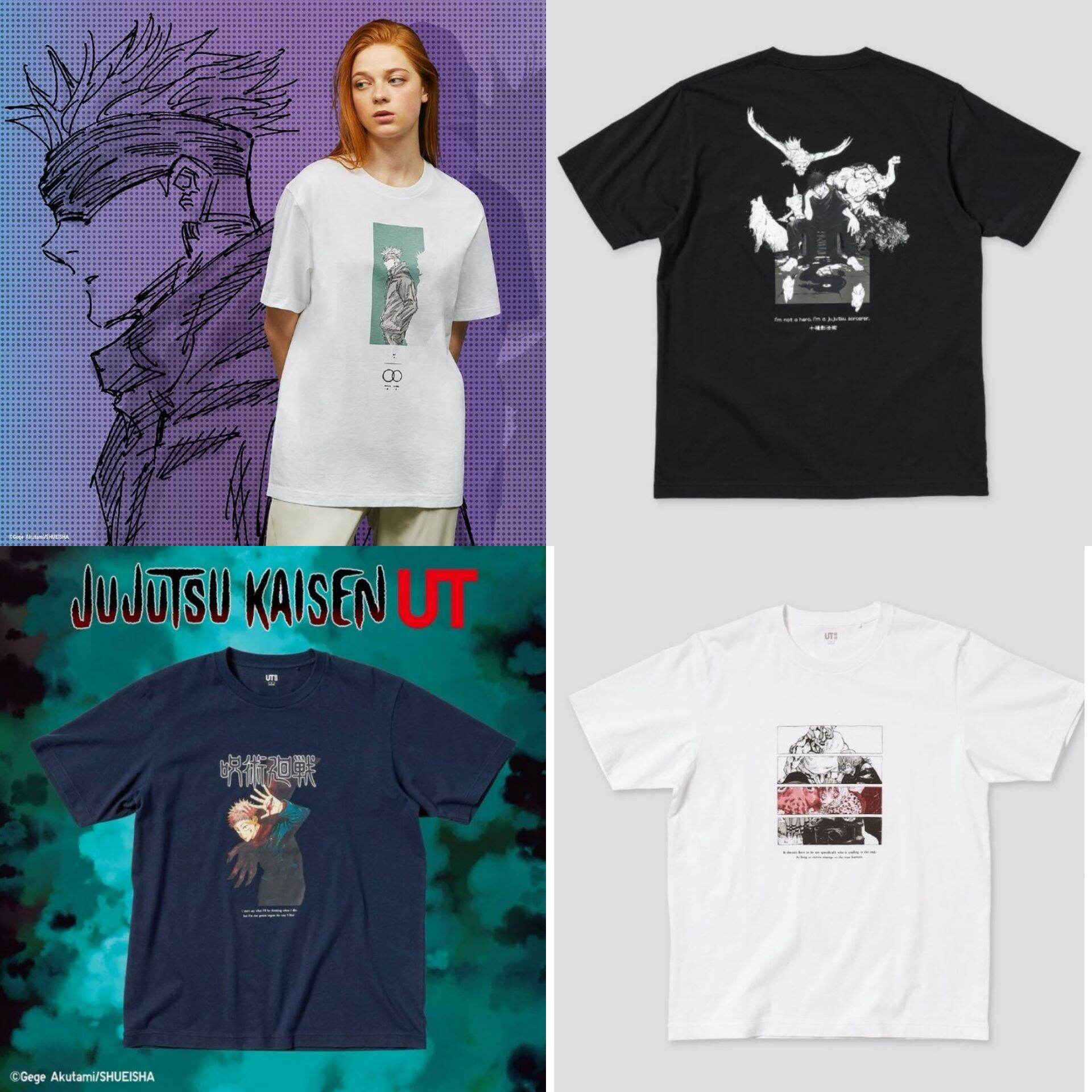 Kaos uniqlo UT x jujutsu kaisen / kaos 