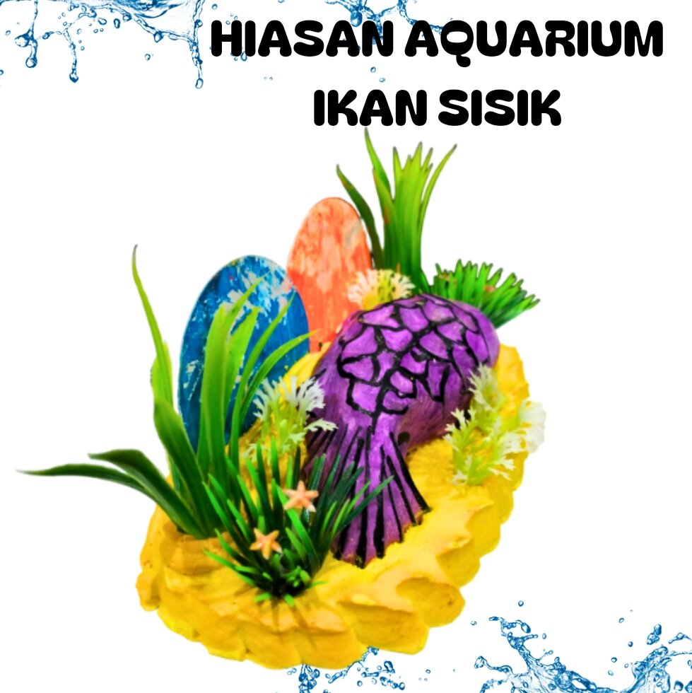 0ORNAMEN IKAN SISIK HIASAN DEKORASI AQUARIUM AQUASCAPE